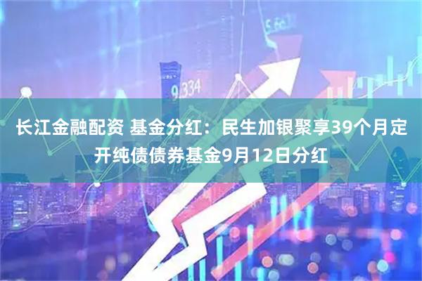 长江金融配资 基金分红：民生加银聚享39个月定开纯债债券基金9月12日分红